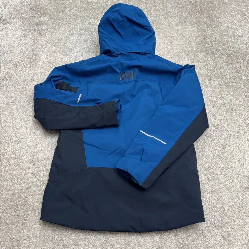 Helly Hansen Tech Primaloft Full Zip Hoodie Ski Snow Jacket Youth 12 Blue Winter